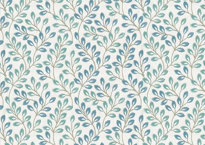 Fitzrovia Print, Horizon Blue - Motorised Roman Blind - Image 7